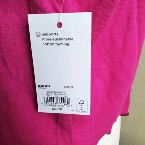 SO | Short Sleeve Seamed Tee in Orchid sz 2X - Picture 5 of 9